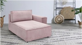 Svetloružový menčestrový modul pohovky (pravý roh) Nihad modular – Bobochic Paris