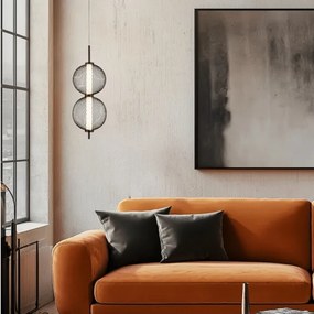 LED luster na lanku PUMA LED/10W/230V priemer 14 cm čierny