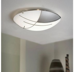 EGLO 89758 - Nástenné stropné svietidlo RAYA 1 x E27/60W strieborná / biela