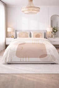 Matex Luxusné bavlnené saténové obliečky 140x200 + 70x90 cm - Prestige "Piesočná elegancia"