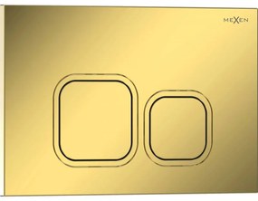 Mexen Tex 03, tlačidlo na splachovanie, zlatá šampanská lesklá, 6103-08