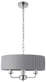 Endon 94394 - Luster na reťazi HIGHCLERE 3xE14/40W/230V tmavošedá/lesklý chróm