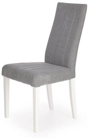 Jedálenská stolička DIEGO – masív, látka, viac farieb biela / šedá