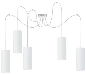 Luster na lanku ZIK 5xE27/40W/230V pavúk biela