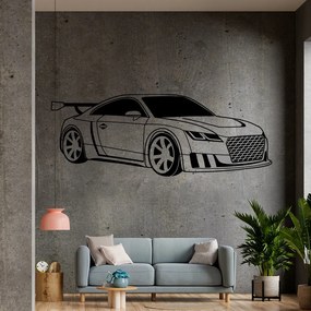 Veselá Stena Samolepka Audi Auto Farba: čierna, Veľkosť: 80 x 32 cm