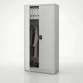 Uzamykateľná hospodárska skriňa sivá DAWID 900 x 1850 x 450 mm