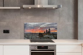 Nástenný panel  Krakow Sunset panorama 125x50 cm