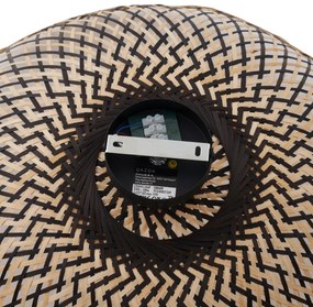 Art Deco stropné svietidlo čierne bambusové 60 cm - Alka