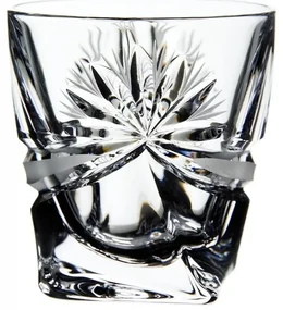 Onte Crystal Bohemia Crystal ručne brúsené poháre na destiláty Quadro Mašle 55 ml 6KS