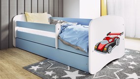 Detská posteľ Babydreams závodné auto modrá