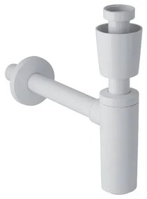 GEBERIT zápachová uzávierka s ponornou rúrou pre umývadlo, s ventilovou rozetou, vodorovný odtok priemer 32 mm, G 1 1/4, alpská biela, 151.034.11.1