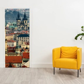 Fototapeta na dvere - Panorama Prahy (95x205cm)