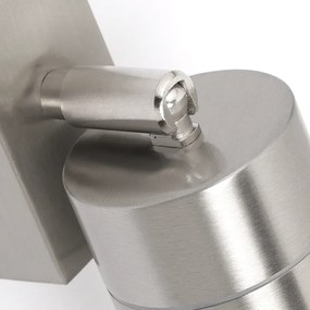 Vonkajšie nástenné svietidlo oceľ IP44 otočné a nakloniteľné - Solo