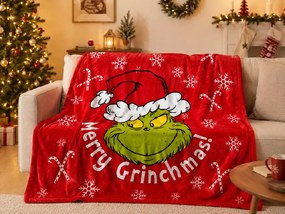 Jerry Fabrics Deka mikroflanel 100x150 cm - Grinch "Merry Grinchmas"