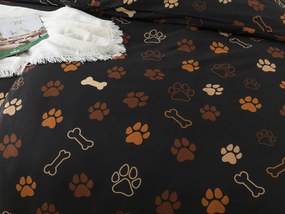 XPOSE® Bavlnené Renforcé obliečky LABKY - čierne