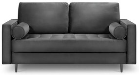 Tmavosivá zamatová pohovka Milo Casa Santo, 174 cm