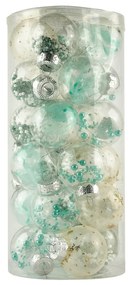 DECOLED Sada ozdob, prům. 6 cm, zelená