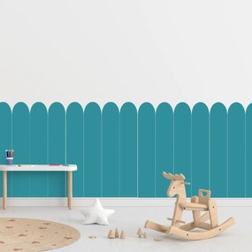 PIPPER. Textilná samolepiaca tapeta - Oblúk - Modrozelená farba Farba: Bledá, Veľkosť: 100 cm