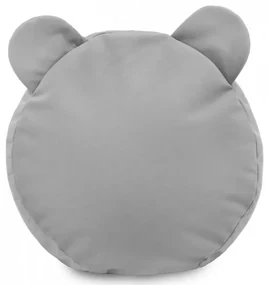 Plyšová podnožka TEDDY svetlo sivá