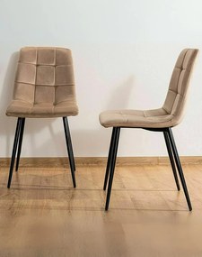 Stolička Mila Velvet Béžová