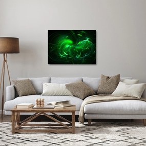 Sklenený obraz - zelená abstrakcia (70x50 cm)