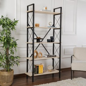 Knižnica Elysian - Travertine, Black