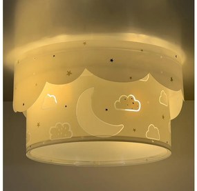 Dalber 61236E - Detské stropné svietidlo MOON 2xE27/60W/230V šedá