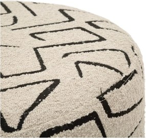 Béžový taburet z textílie buklé Nairobi – Mauro Ferretti