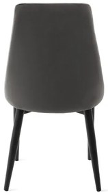 Jedálenská stolička LOUIS RIBBON zamatová sivá 848891