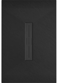 Mexen Toro, SMC obdĺžniková sprchová vanička 140 x 80 cm, čierna, čierna krytka, 43708014-B