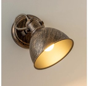 Brilagi - Nástenné bodové svietidlo TECHNO 1xE27/60W/230V bronzová/patina