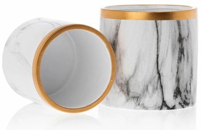 KERAMICKÝ KVETINÁČ SONA 11X11 CM BIELA/ZLATÁ