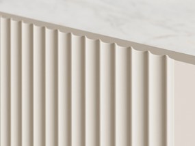 Konferenčný stolík Malmi 100 cm - kašmírová / crema bianca / čierna