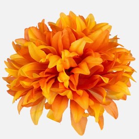 Schetelig Chryzantéma hlava, Orange / Yellow - 16 cm