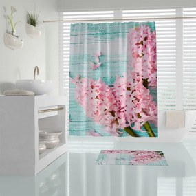 Kúpeľňový záves PINK HYACINTH