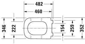 Duravit Happy D.2 - WC sedátko bez sklápacej automatiky, predĺžené prevedenie, biela 0064610000