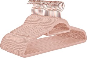 Sada vešiakov na oblečenie, 30 ks, rosé gold