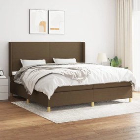 Boxspring posteľ s matracom tmavohnedá 200x200 cm látka 3131860
