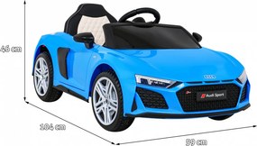 Ramiz Elektrické autíčko Audi R8 Lift modré + diaľkové ovládanie + EVA kolesá + MP3 + LED