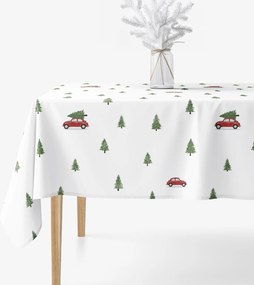 Goldea vianočný hranatý obrus 100% bavlnené plátno - cesta pre stromček 80 x 80 cm