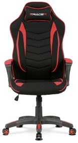 Autronic -  Herné a kancelárské kreslo E-racer KA-G408 RED, poťah červená a čierna látka