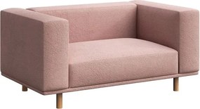 Ružové relaxačné kreslo z textílie bouclé Kukumo – Ame Yens
