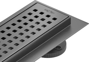 Mexen Flat 360° M08 otočný lineárny odtok 80 cm, gun gray brúsený - 1E25080-40