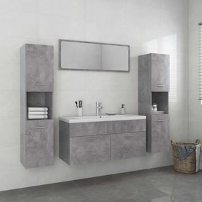Súprava kúpeľňového nábytku betónová sivá drevotrieska 3071526