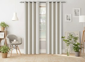 2x Bielo-krémový záves OXFORD 140x250 cm
