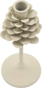 Kovový svietnik Pigna 22 cm krémový