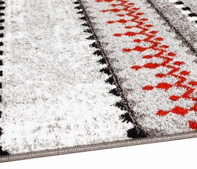 Dekorstudio Moderný koberec MODA SOFT sivo červený 1136 Rozmer koberca: 160x225cm