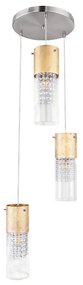 Globo 15908-3G - Luster na lanku WEMMO 3xE27/60W/230V pr. 30 cm zlatá 15908-3G