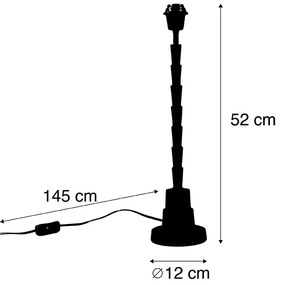 Stolná lampa v štýle Art Deco bronzová bez tienidla - Pisos