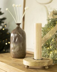 Béžová adventná sviečka 25 cm